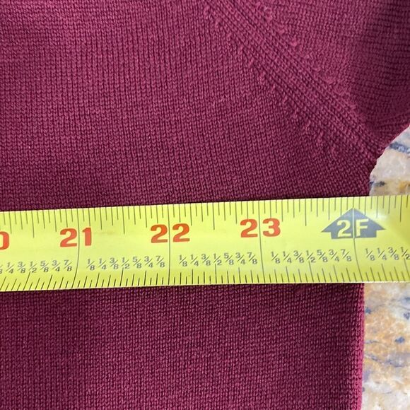 Bobby Jones Maroon Wool V-neck Pullover Sweater Size L - Picture 8 of 9